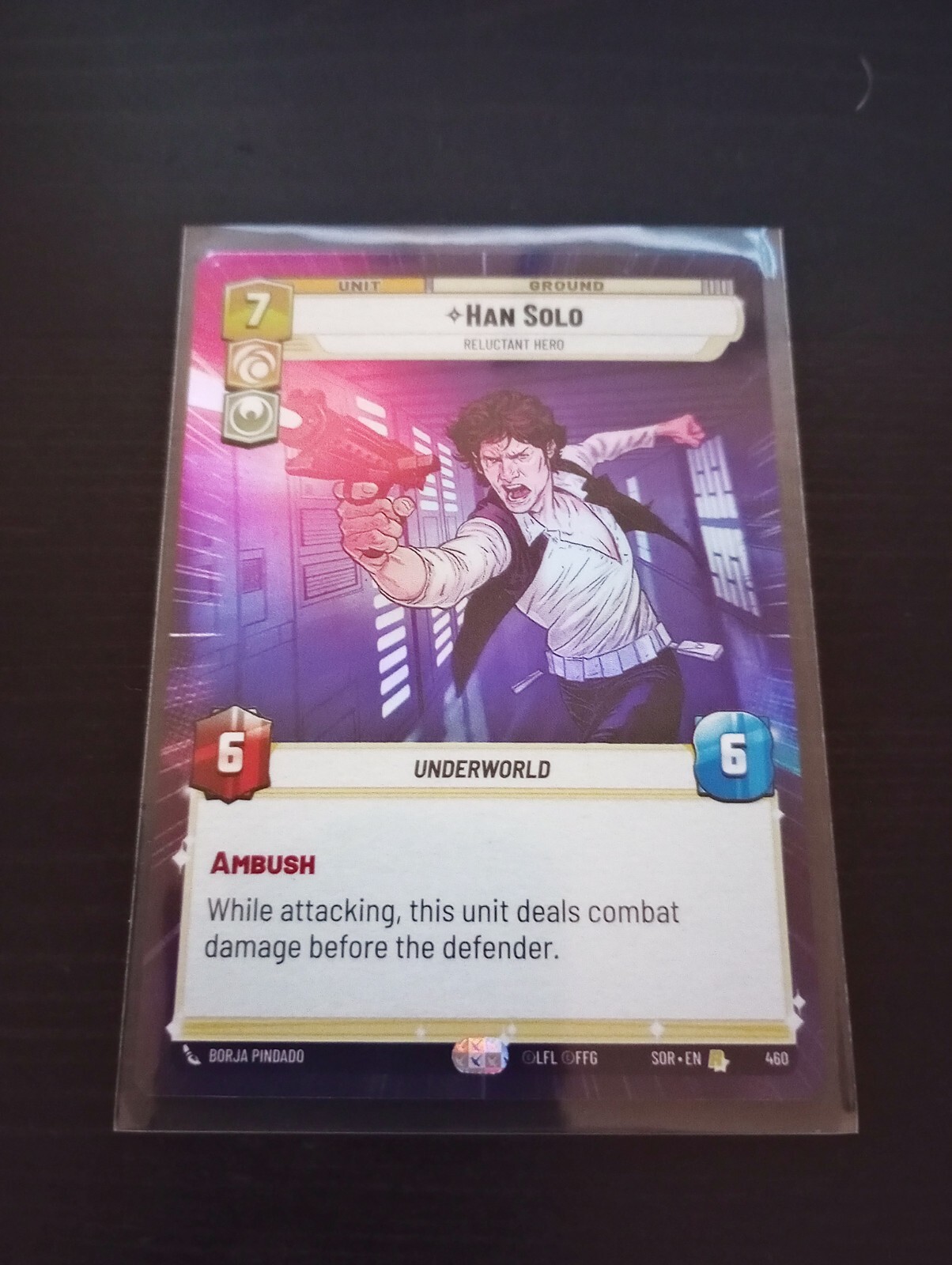 HAN SOLO Reluctant Hero Hyperspace Foil #460, STAR WARS UNLIMITED TCG