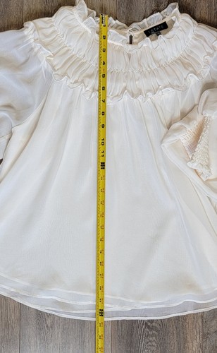 1 State Sheer White Blouse Womens Size S Shirt Long Sleeve NWT - Picture 9 of 10