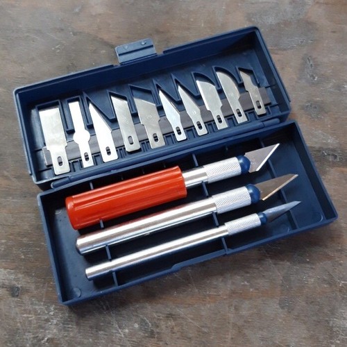 16pc Hobby Knife Razor Blade Set Kit w Case Cutter Tool Exacto ...