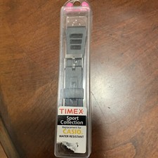 19mm Timex Triathlon Black Replacement Watch band / Strap Sport Collection