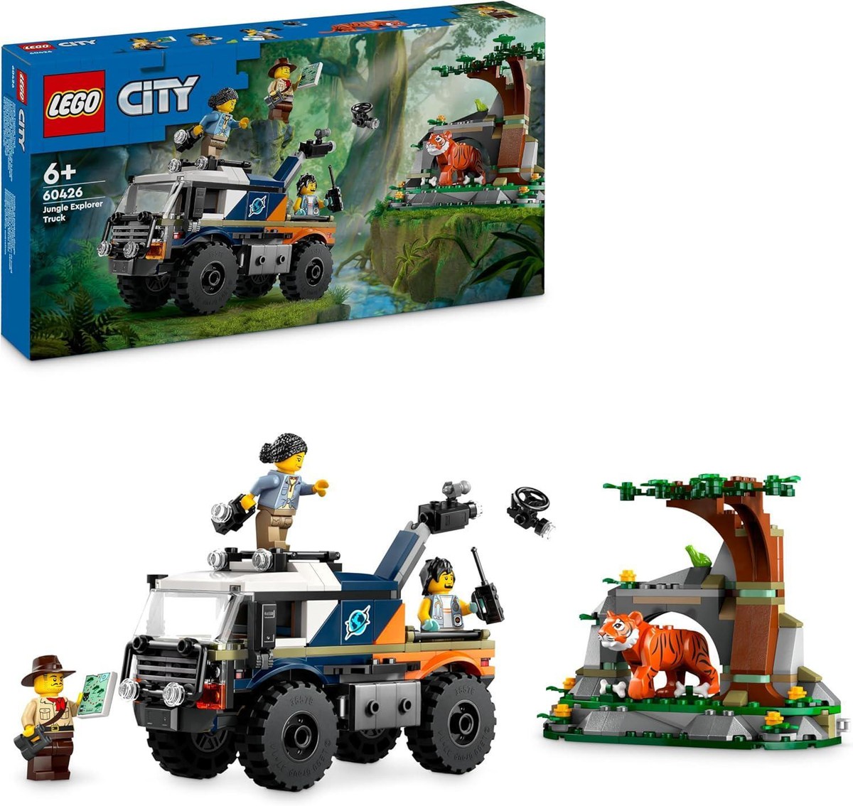 LEGO City Jungle Explorer Off-Road Truck Toy Building Set for Plus Year  Old
