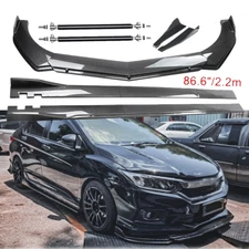 Carbon Fiber Front Bumper Lip Spoiler Side Skirt Body Kits For Honda City