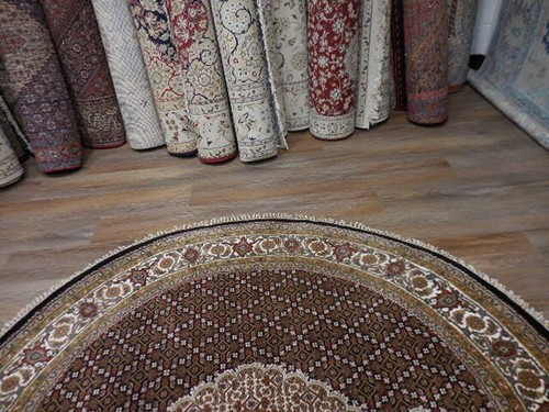 Bohemian Turkish Rug, Turkish Fish Design ,Hand Made Turkish Round Rug 6x6 Ft - Picture 11 of 18