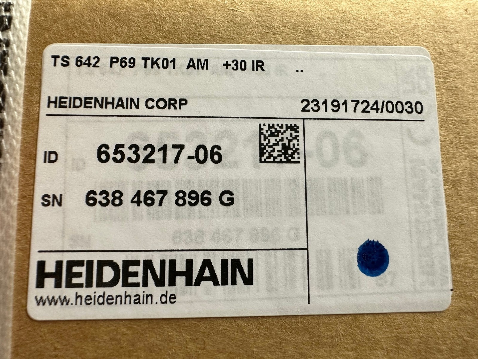 HEIDENHAIN TS 642 3D touch probe 359575-06 620189-06 ID 653217-06 new in box