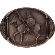 Native American Indian Chief Southwest Horse Warrior NOS Vintage Belt Buckle