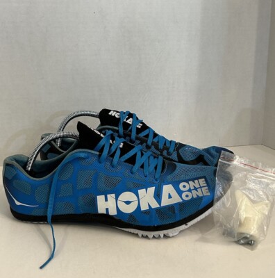 HOKA ONE ONE MENS 13 ROCKET LD Track Spike Running Shoe Cyan Blue