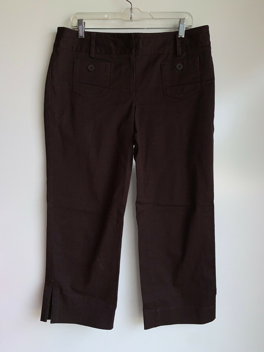 Pantalon Cropped Marron LOFT Taille 2P - Longueur D'entrejambe 14 Pouces - Occasion Très Bon état