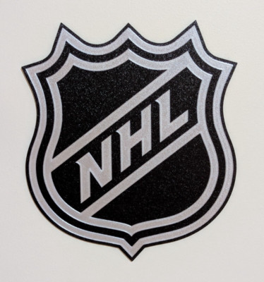 NHL 1 SILVER2 American National Hockey League Shield Logo Sign Wall Art 3d Print