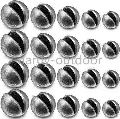 50 STCK. Runde Split Shot Sinker Abnehmbare Angelgewicht Senker 0,5-5 G