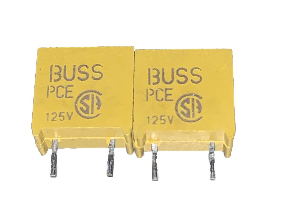(2 PC)  BUSSMAN PCC-1  Fuse Subminiature Non-Time Delay Acting 1A 125V Radial