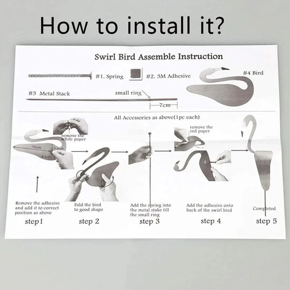 Flamingo Ornament Weather-resistant Realistic Iron Swirl Bird Flamingo Statue - image 4 of 4