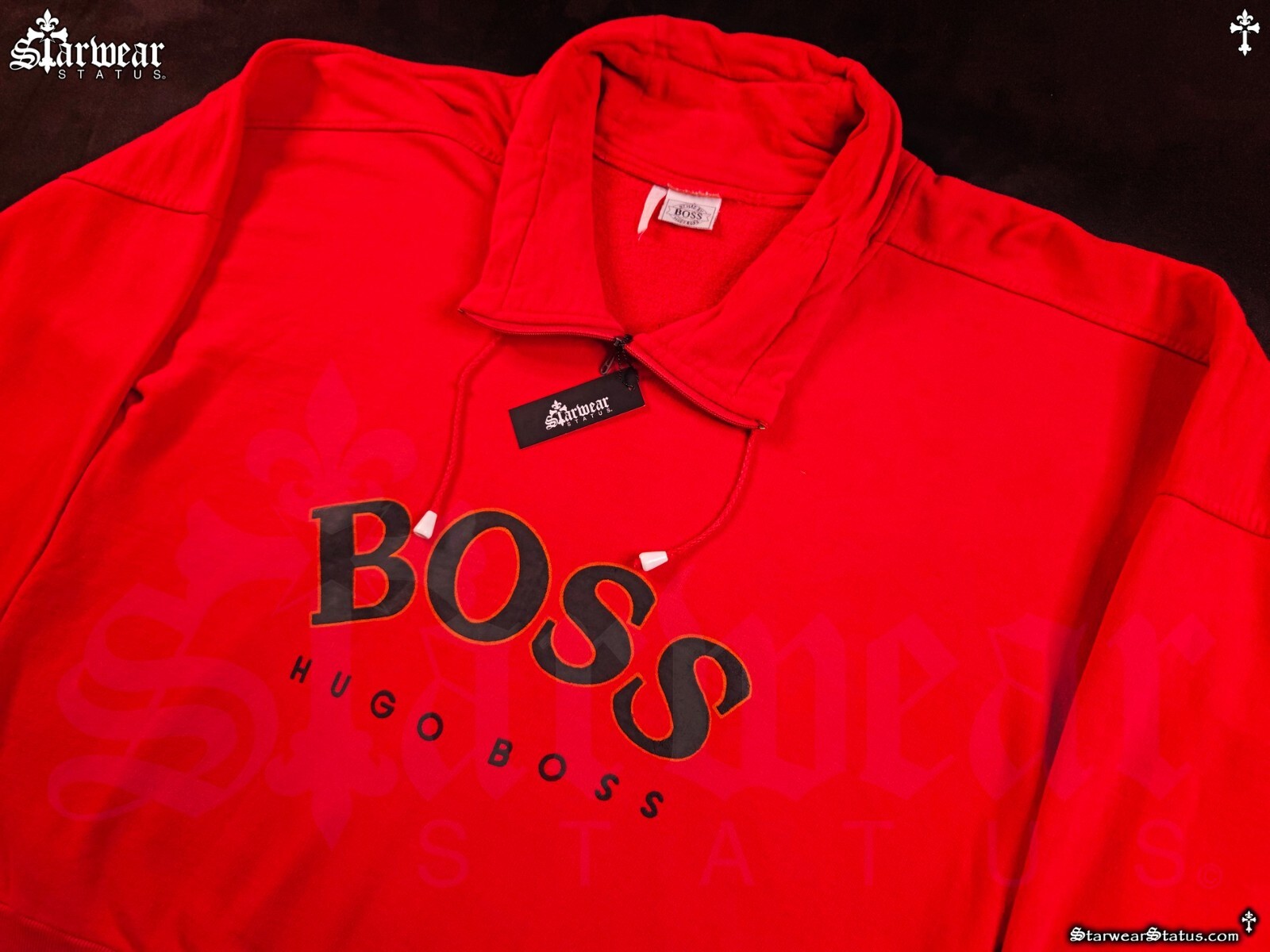 🔥Vintage 80s HUGO BOSS Rocky IV Movie 1/4 Zip Pullover Sweatshirt S/M — RARE!!! image 6