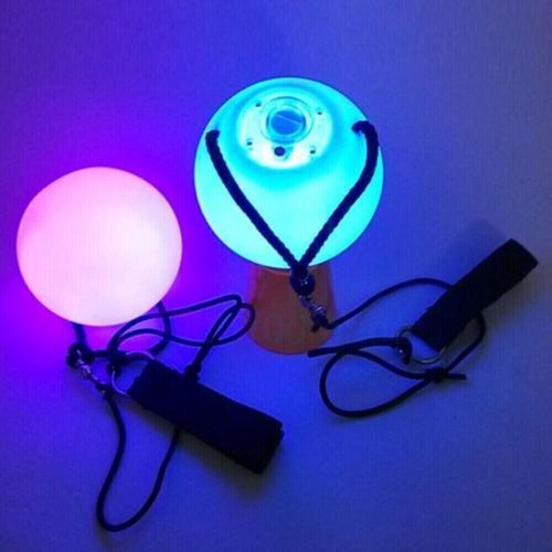 2 Pack Multicolor Glow POI LED Balls Flashing Light For Adult Kids Juggling New - Picture 5 of 15