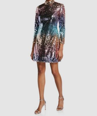 knee length dresses for ladies Aidan Mattox Womens Embroidered Sequined Cocktail Dress, Twilight