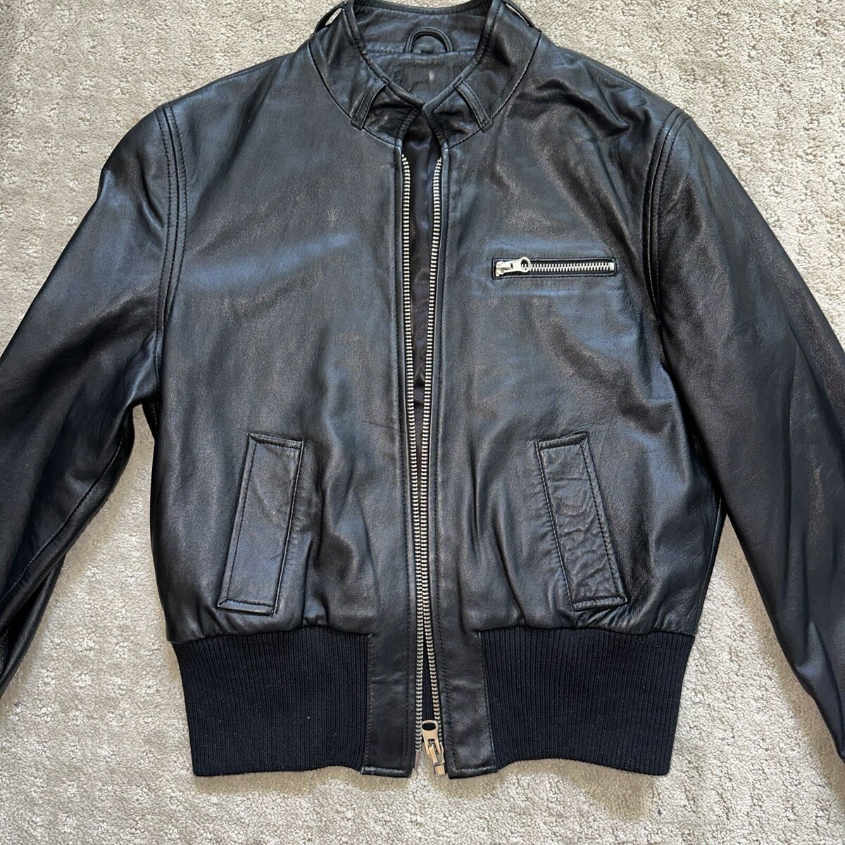 Bomber Leather Jacket, 90s limited vintage Excellent Bomber Leather Jacket, 90s limited vintage Excellent