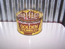 Vintage KATHRYN BEICH GOLDEN CRUMBLES Candy Tin BLOOMINGTON ILLINOIS - Odd Style