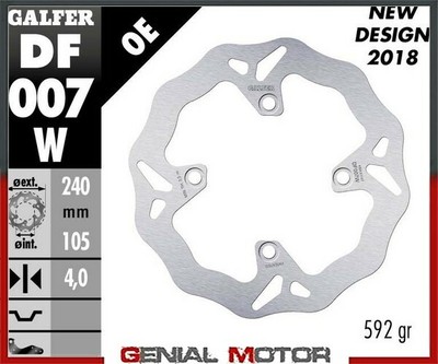 Galfer Rear Brake Discs Wave Fixed 240x4mm Honda NSS 300 Forza 2013>2018