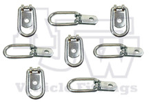 8 x Small Zinc Plated Tie Down Lashing Ring for Horsebox, Trailer, Van, Truck