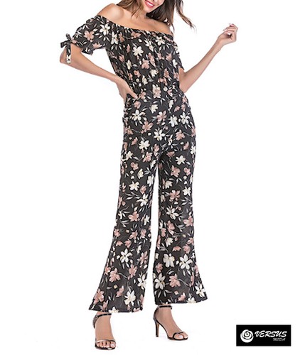 Pantaloni Tuta Donna Elegante Casual Woman Elegant Jumpsuit Trousers 660048  | eBay