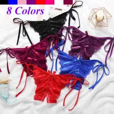 ☆USA☆ Sexy Women Lace Thong G-string Panties Lingerie Underwear Crotchles T-back