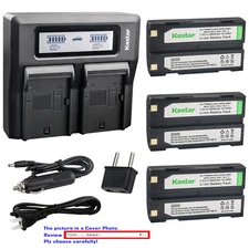 Kastar Battery Dual LCD Charger for Ei-D-Li1 Trimble R4 HP PhotoSmart C912XI