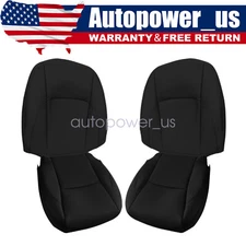 For 2007-2012 LEXUS ES350 Front Both Side Leather Perforated Seat Cover Black US