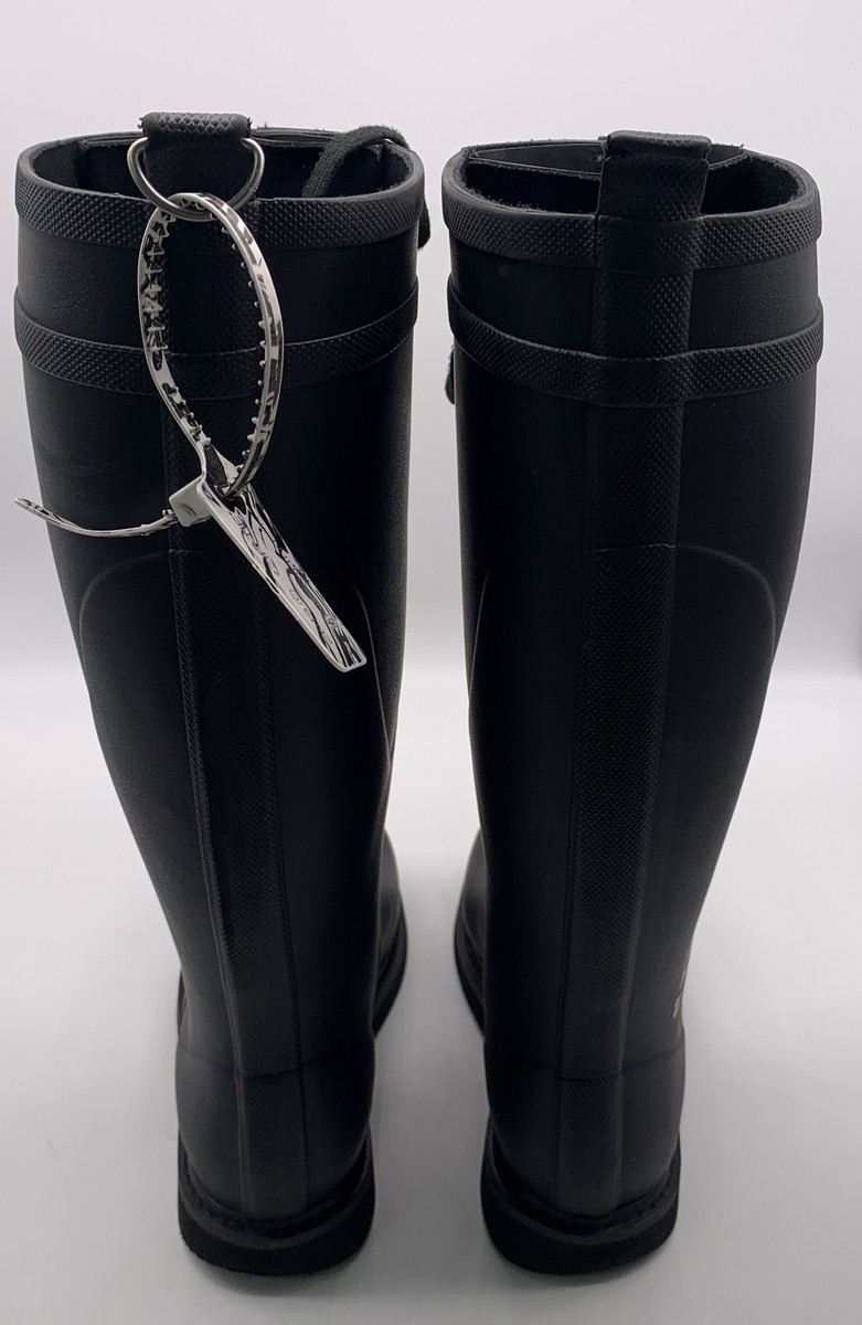Off-White womens black rubber laced up 