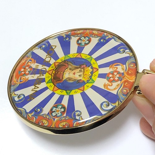 MINT Dolce & Gabbana D&G Beauty Compact Mirror Fabric Case Mallorca Limited - Picture 4 of 20