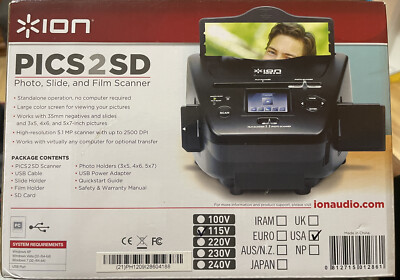ION Pics 2 SD Photo Slide & Film Scanner with box 812715012861| eBay