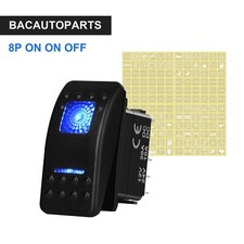 Dual LED 8Pin DPDT ON ON OFF Rocker Switch For Car Boat NARVA Carling ARB style