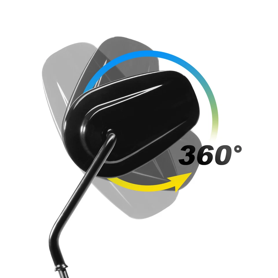 Espejos retrovisores negros L&R para Harley Road King Touring XL 883 SPORTSTER nuevos Foto 3 de 4