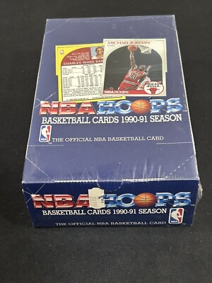 1990-91 NBA Hoops Series 1 Box 36 Packs Factory Sealed Menendez