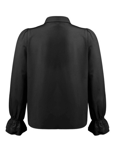 Girls Medieval Ruffle Lace Cuffs Shirt Renasissance Victorian Cosplay Costume - Picture 17 of 26
