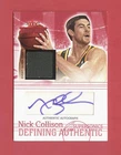 2004-05 FLEER THROWBACKS Nick Collison SP JERSEY/AUTO CARD #DAA-NC #'ed 017/249