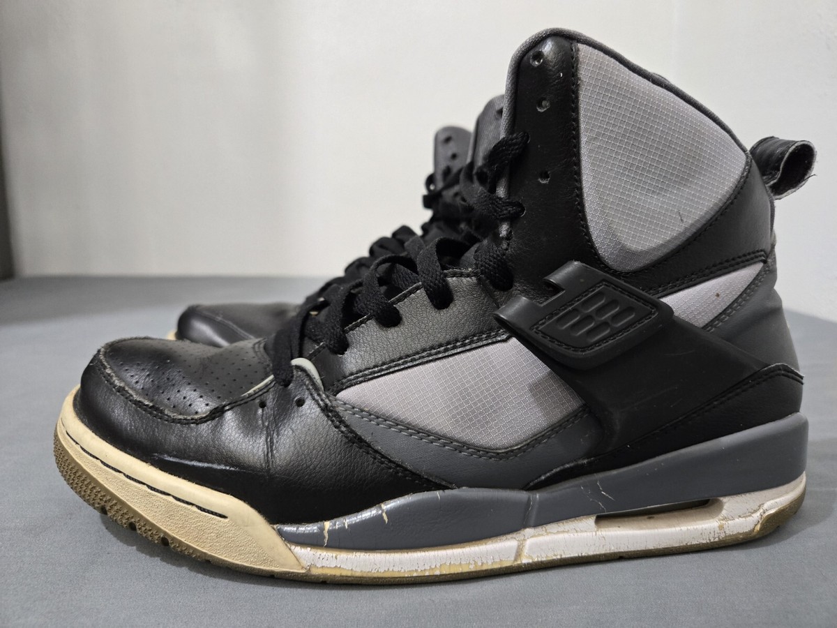 Size 10 - Jordan Flight 45 High Black Dark Grey Cement for