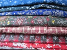 SNOWFLAKES Christmas WINTER snow holiday Cotton FABRIC U-Pick 1/2 yd BTHY