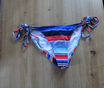 BCBGeneration Bikini Unterteil einzeln Gr.S  Blau--Rot-Weiß gestreift
