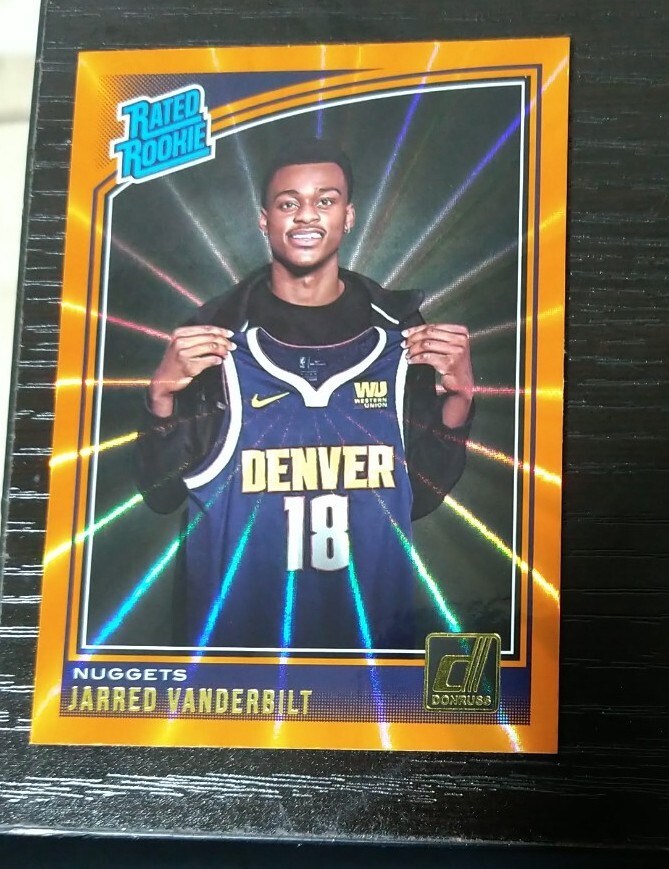 2018-19 Donruss Jarred Vanderbilt Orange Laser Rated Rookie Card RC #151
