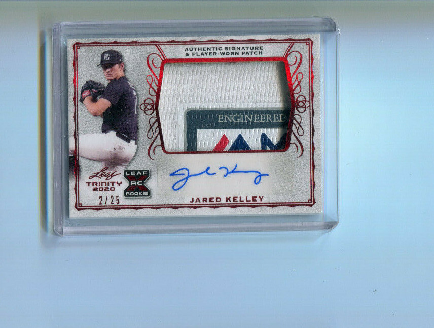 2020 Leaf Trinity Patch Autographs Red Jared Kelley Auto Rookie Tag Patch 2/25