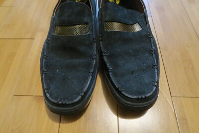 Michael Toschi Men\'s 12 Mach 8284 Italian Navy Nubuck Slip-On Driving Loafer Michael Toschi Mach 8284 Mens Size 13 Driving Loafers  main image 3