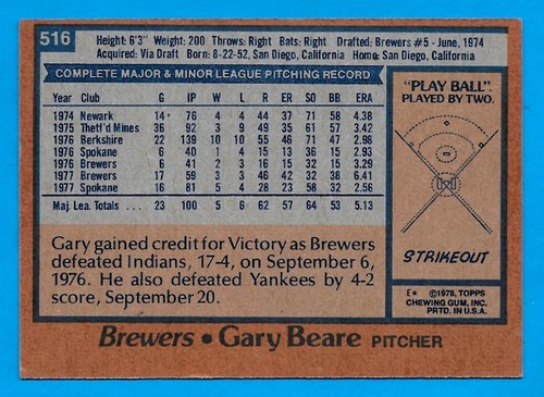 1978 Topps Baseball Singles - U-Pick -#401-726 - HOF, Rookie, Stars - Picture 117 of 282