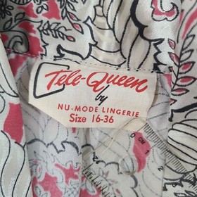 Vtg Tele-Queen Nu-Mode Lingerie Womens Sz 16 Asian Style Satin Sleepwear