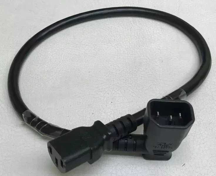 Yung Li C13 to C14 RT Angled 2FT 15A 250V CSA SJT 3/C Power Cable