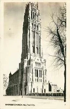 Postcard New York RPPC Riverside Church 1944
