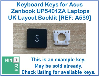 Tastatur Ersatz Tasten für Asus Zenbook UP5401ZA Laptops UK Layout Hintergrundbeleuchtung