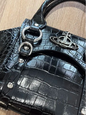 vivienne westwood betty bag black embossed leather, great condition