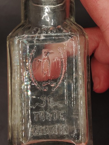 Antique GERHARDT EAGLE Chili Powder Bottle – Embossed Trade Mark Eagle – Design