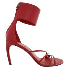 Ferragamo Clethra Curve Heel Leather Sandals