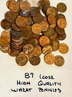 Very Nice Wheat Small Cent Lot 87 Mixed Dates AU-BU