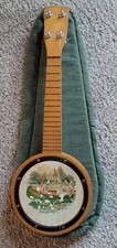 Vintage Ukulele/Banjo/Banjolele Hand painted
